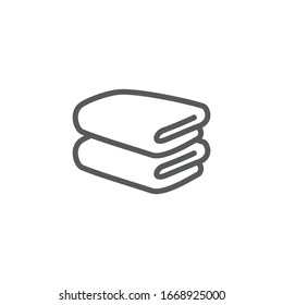 Towel line icon on white background