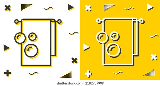 towel line icon. Simple outline style.towel linear sign. Vector illustration isolated on white background. Editable stroke EPS 10