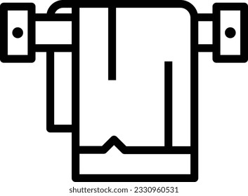 Handtuchzeilensymbol - Einzelsymbol, Vektorgrafik