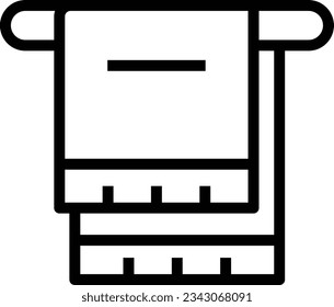 Icono de la línea de la toalla - Icono único, vector