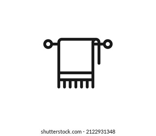 Towel line icon. Vector symbol in trendy flat style on white background. Barber shop sing for design.