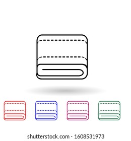 Towel line multi color icon. Simple glyph, flat vector of spa icons for ui and ux, website or mobile application
