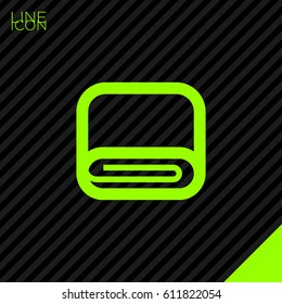 towel line vector icon
