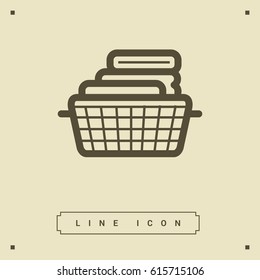 towel line vector icon