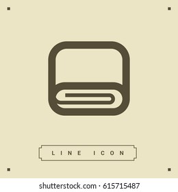 towel line vector icon