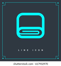 towel line vector icon