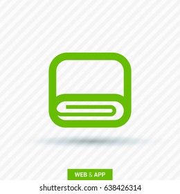 towel line vector icon