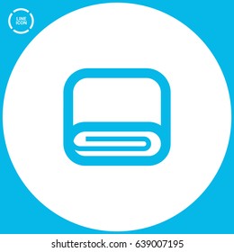 towel line vector icon
