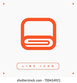 towel line vector icon