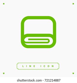 towel line vector icon