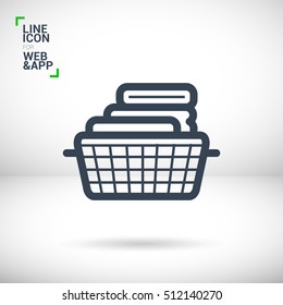 towel line vector icon for websites and mobile minimalistic flat design.