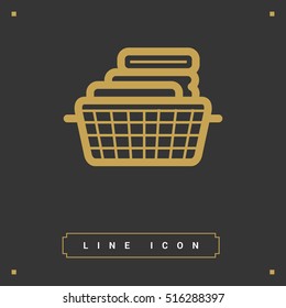 towel line vector icon for websites and mobile minimalistic flat design.