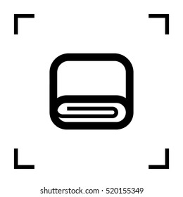 towel line vector icon for websites and mobile minimalistic flat design.
