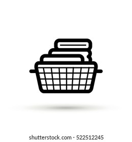 towel line vector icon for websites and mobile minimalistic flat design.