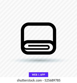 towel line vector icon for websites and mobile minimalistic flat design.
