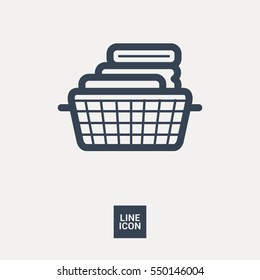 towel line vector icon for websites and mobile minimalistic flat design.