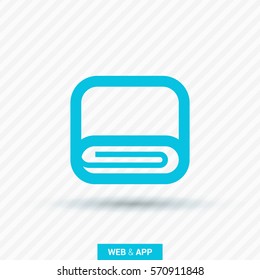 towel line vector icon for websites and mobile minimalistic flat design.