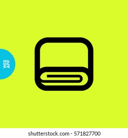 towel line vector icon for websites and mobile minimalistic flat design.