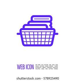 towel line vector icon for websites and mobile minimalistic flat design.