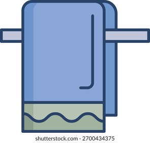 towel linear color icon design