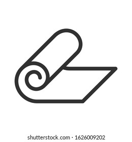 towel, linear icon. Editable stroke