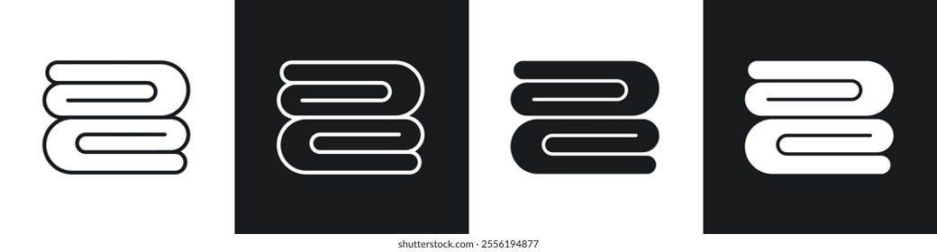 Towel linear icon set for app, and web design.