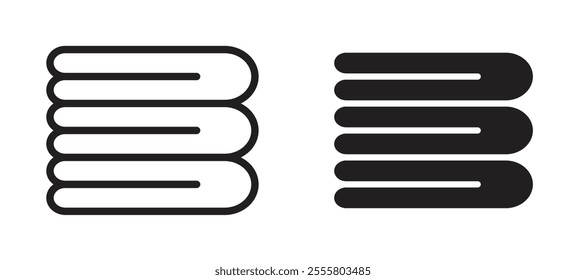 Towel liner icon vector set.