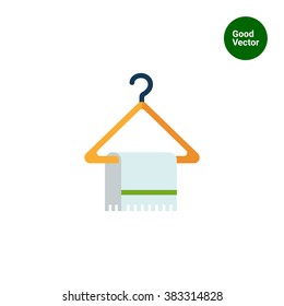 Towel on hanger