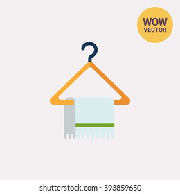 Towel on hanger
