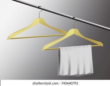 Towel on a hanger
