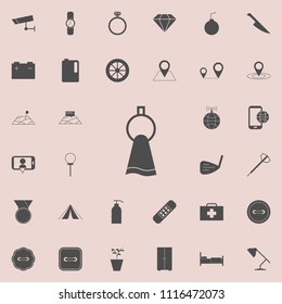 towel on a hanger icon. Detailed set of  Minimalistic  icons. Premium quality graphic design sign. One of the collection icons for websites, web design, mobile app on colored background