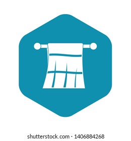 Towel on a hanger icon. Simple illustration of towel on a hanger vector icon for web