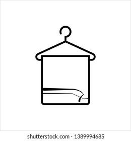 Towel On Hanger Icon Vector Art Illustration