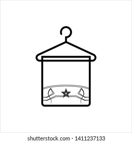 Icono De Toalla Sobre Icono De Percha Ilustración De Arte