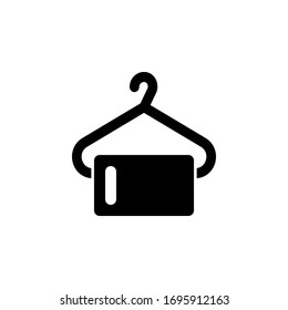 towel on the hanger icon vector for any purposes