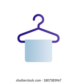 Towel on hanger icon. Vector illustration of hotel stuff in flat style