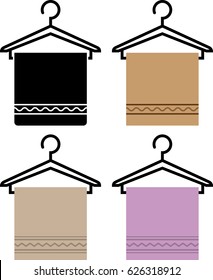 Towel On Hanger Icon Vector Illustration