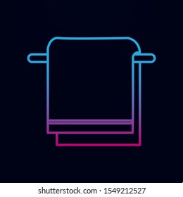 Towel on hanger nolan icon. Simple thin line, outline vector of bathroom icons for ui and ux, website or mobile application