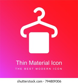 Towel on hanger red and pink gradient material white icon minimal design