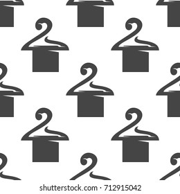 Towel on a hanger seamless pattern. Vector illustration for backgrounds