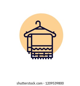 
Towel on on a hanger vector icon
