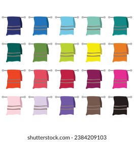 Towel on Stand Clip art Set
