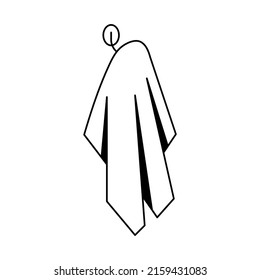 Toalla en una ilustración vectorial de pictograma de gancho de pared.