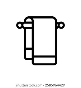 Towel Outline Icon. Towel Icon