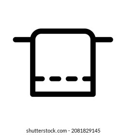 Towel outline icon, vector illustration. Flat line design style. Isolated on white background.