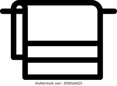 Towel Outline Vector Icon Design
