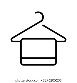 Towel outline vector icon isolated on white background. Towel line icon for web, mobile and ui design.