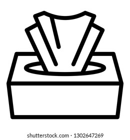 Towel pack icon. Outline towel pack vector icon for web design isolated on white background