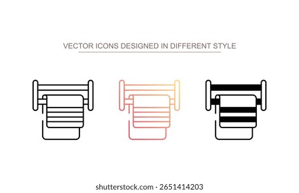 Toalha Rack ícone design com fundo branco ilustração stock
