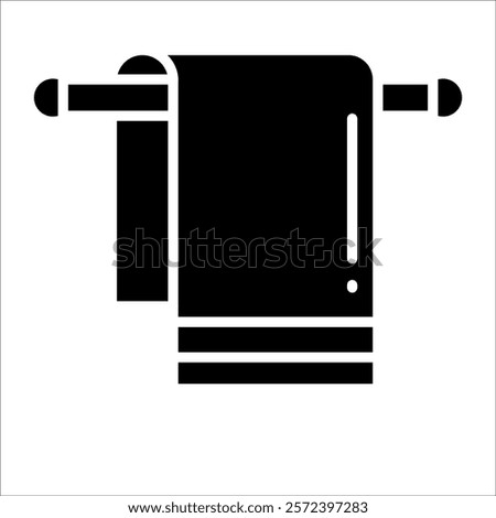 Towel Rack Icon Element For Design